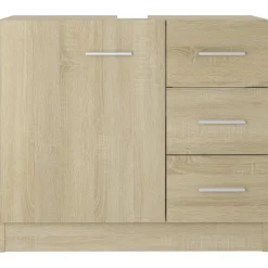vidaXL Wastafelkast 63x30x54 cm bewerkt hout sonoma eikenkleurig