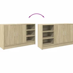 vidaXL Wastafelkast 90x29x55 cm bewerkt hout sonoma eikenkleurig