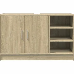vidaXL Wastafelkast 90x29x55 cm bewerkt hout sonoma eikenkleurig
