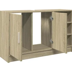 vidaXL Wastafelkast 90x29x55 cm bewerkt hout sonoma eikenkleurig