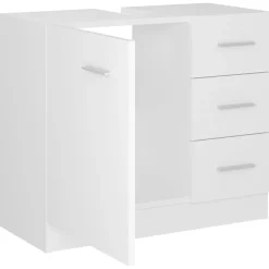 vidaXL Wastafelkast 63x30x54 cm bewerkt hout wit