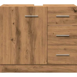vidaXL Wastafelkast 63x30x54 cm bewerkt hout artisanaal eikenkleur