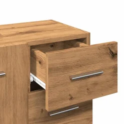 vidaXL Wastafelkast 63x30x54 cm bewerkt hout artisanaal eikenkleur