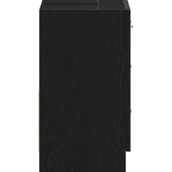 vidaXL Wastafelkast 63x30x54 cm spaanplaat zwart eikenkleurig