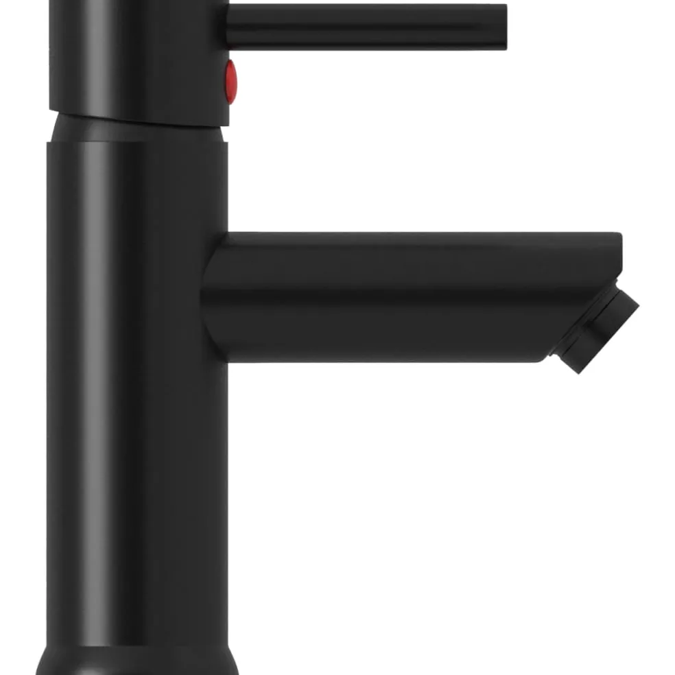 vidaXL Wastafelkraan 130x176 mm zwart