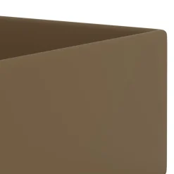 vidaXL Wastafel met overloop keramiek matcrème
