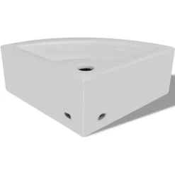 vidaXL Wastafel met overloop 45x32x12,5 cm wit