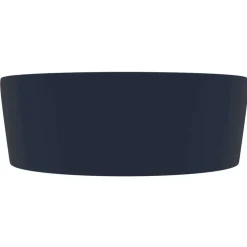 vidaXL Wastafel met overloop 36x13 cm keramiek mat donkerblauw