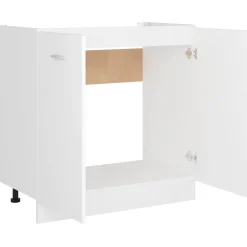 vidaXL Wastafelonderkast Lyon 80x46x81,5 cm bewerkt hout wit