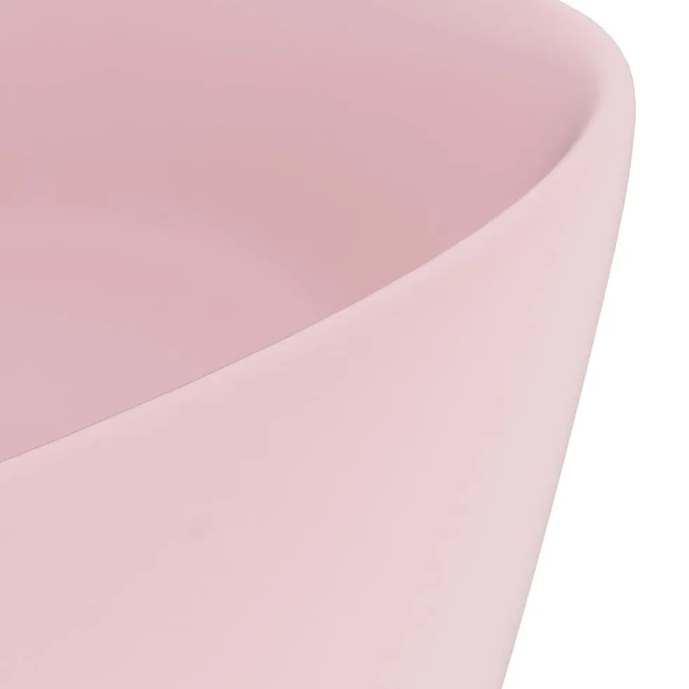 vidaXL Wastafel rond 40x15 cm keramiek matroze