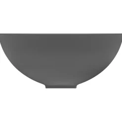 vidaXL Wastafel rond 32,5x14 cm keramiek mat donkergrijs