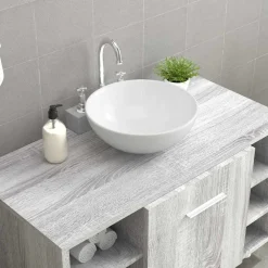 vidaXL Wastafel Wit 28x28x10 cm Keramiek