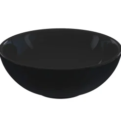 vidaXL Wastafel Ø28x10 cm keramiek glanzend zwart