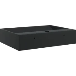 vidaXL Wastafel 50x38x11 cm gegoten mineraal/marmer matzwart