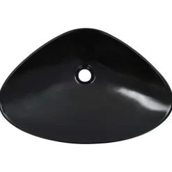 vidaXL Wastafel 58,5x39x14 cm keramiek zwart