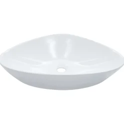 vidaXL Wastafel 58,5x39x14 cm keramiek wit
