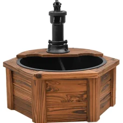 vidaXL Waterfontein met pomp 57x57x53 cm massief vurenhout