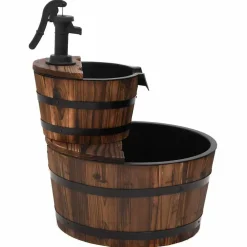 vidaXL Waterfontein met pomp 44,5x44,5x58 cm massief vurenhout