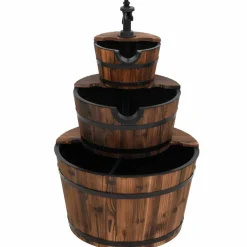 vidaXL Waterfontein met pomp 60x60x94 cm massief vurenhout