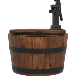 vidaXL Waterfontein met pomp 28x28x34,5 cm massief vurenhout