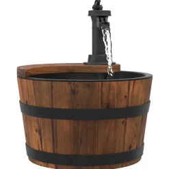 vidaXL Waterfontein met pomp 28x28x34,5 cm massief vurenhout