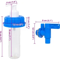 vidaXL Watertank met kraan en zeepdispenser 10 L kunststof