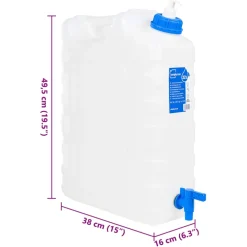 vidaXL Watertank met kraan en zeepdispenser 20 L kunststof