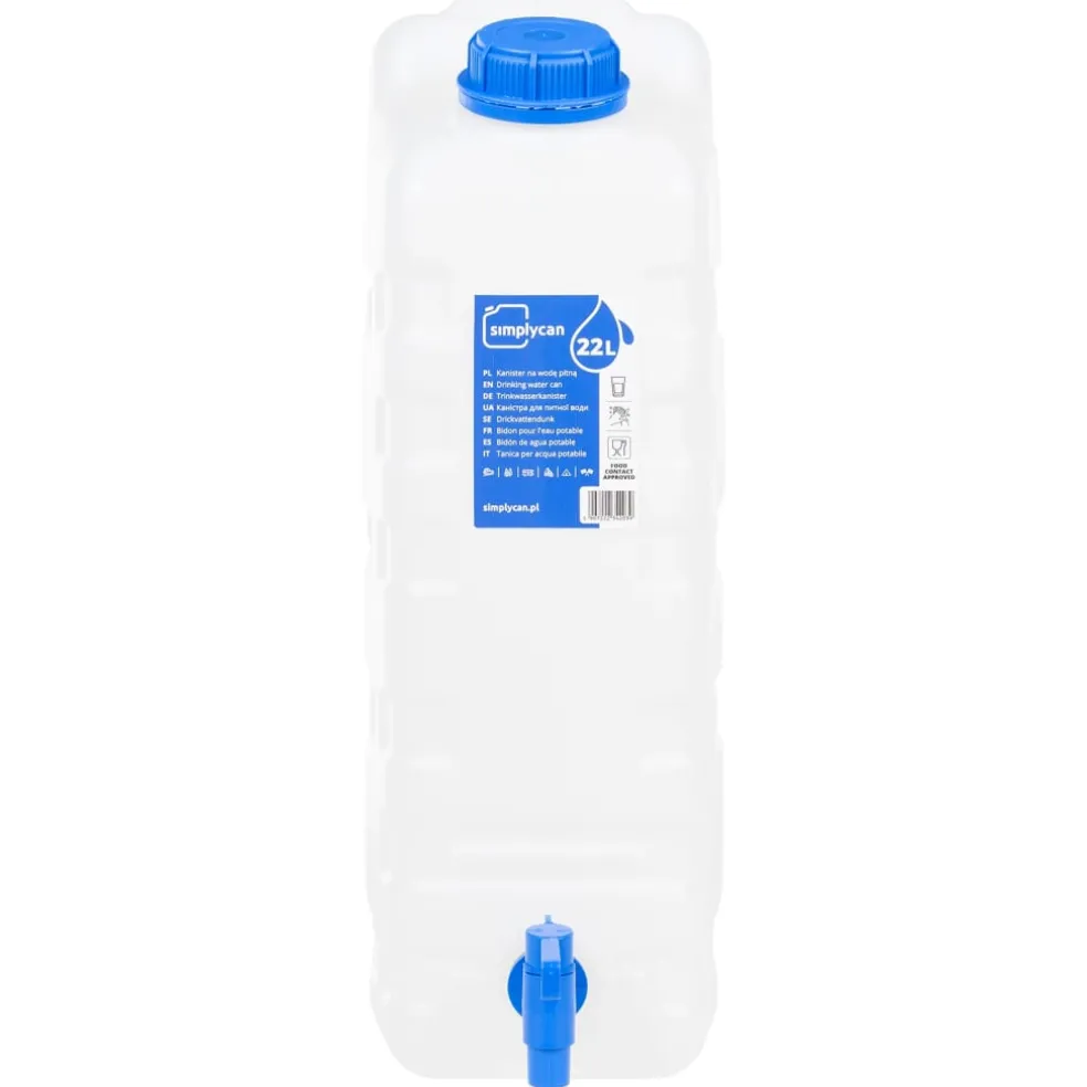 vidaXL Watertank met kraan 20 L kunststof transparant