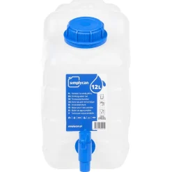 vidaXL Watertank met kraan 15 L kunststof transparant