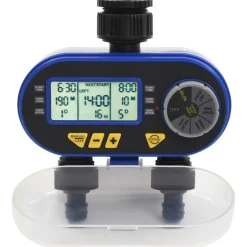 vidaXL Watertimer met dubbele uitgang automatisch digitaal