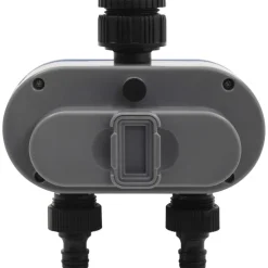 vidaXL Watertimer met dubbele uitgang automatisch digitaal