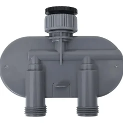 vidaXL Watertimer met dubbele uitgang en kogelkranen