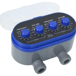vidaXL Watertimer met dubbele uitgang en kogelkranen