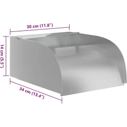 vidaXL Waterval met LED's 30x34x14 cm roestvrij staal 304