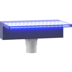 vidaXL Watervaloverlaat met RGB LED's 30 cm acryl