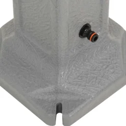 vidaXL Waterzuil met kraan steen-look lichtgrijs
