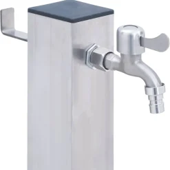 vidaXL Waterzuil vierkant 40 cm roestvrij staal