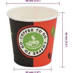 vidaXL Wegwerp koffiebekers papier 120 ml (4 oz) 1000 st