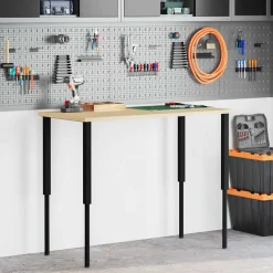 vidaXL Werkbankframes verstelbaar 2 st 55x(69-95,5) cm metaal zwart