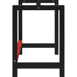 vidaXL Werkbankframe 80x57x79 cm metaal zwart en rood
