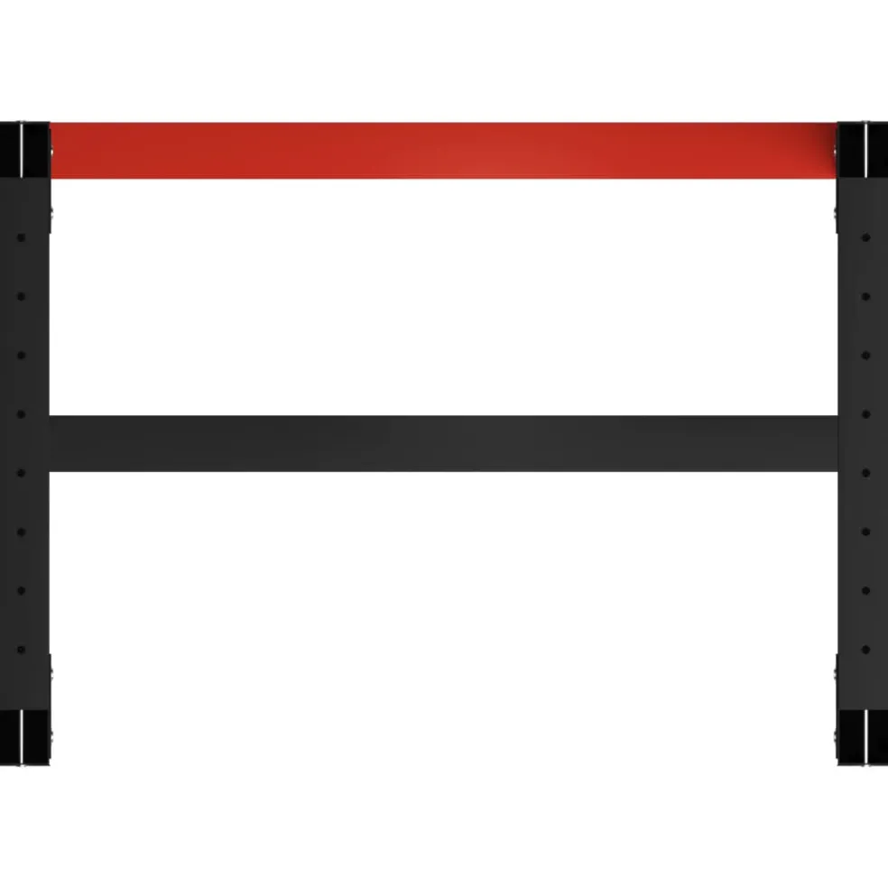 vidaXL Werkbankframe 80x57x79 cm metaal zwart en rood