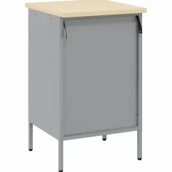 vidaXL Werkbank met lade met opslag Zwart en Grijs 50 x 55 x 85 cm