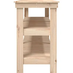 vidaXL Werkbank met plank Naturel 181 x 50 x 80 cm Massief grenenhout