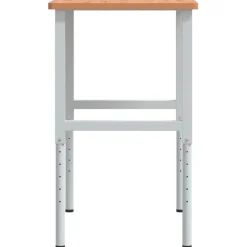 vidaXL Werkbank rechthoekig 100x60x(71,5-98) cm massief beukenhout