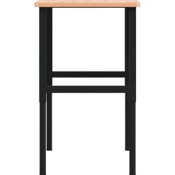 vidaXL Werkbank rechthoekig 100x60x(71,5-98) cm massief beukenhout