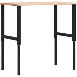 vidaXL Werkbank rechthoekig 100x60x(71,5-98) cm massief beukenhout