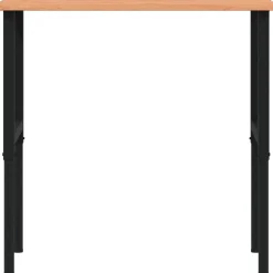 vidaXL Werkbank rechthoekig 100x60x(71,5-98) cm massief beukenhout
