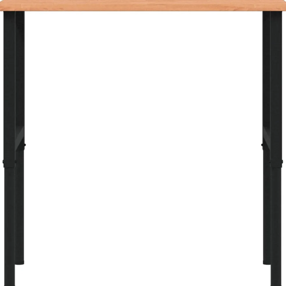 vidaXL Werkbank rechthoekig 100x60x(71,5-98) cm massief beukenhout