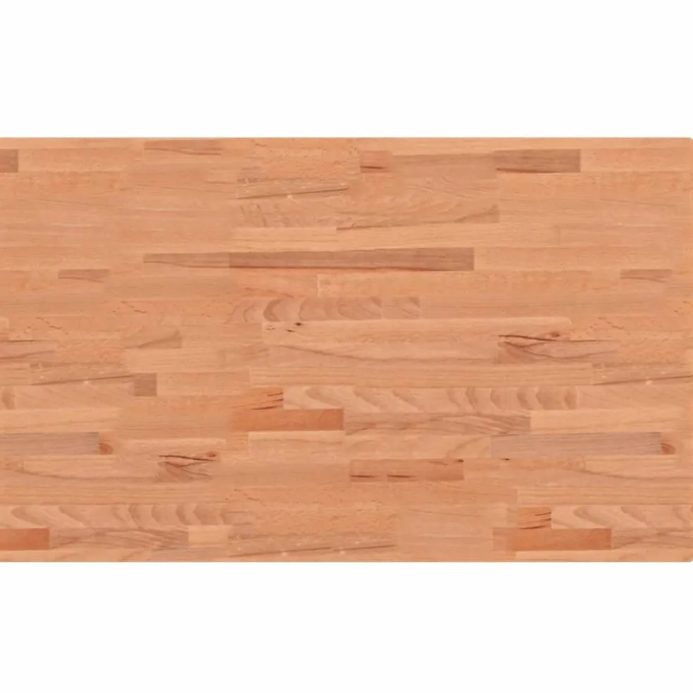 vidaXL Werkbank rechthoekig 100x60x(71,5-98) cm massief beukenhout