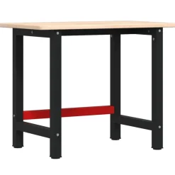 vidaXL Werkbank rechthoekig 100x60x81,5 cm massief eikenhout